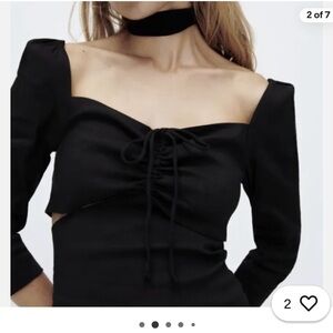 NWOT Zara Black Off-Shoulder Top